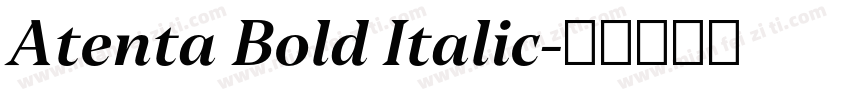 Atenta Bold Italic字体转换